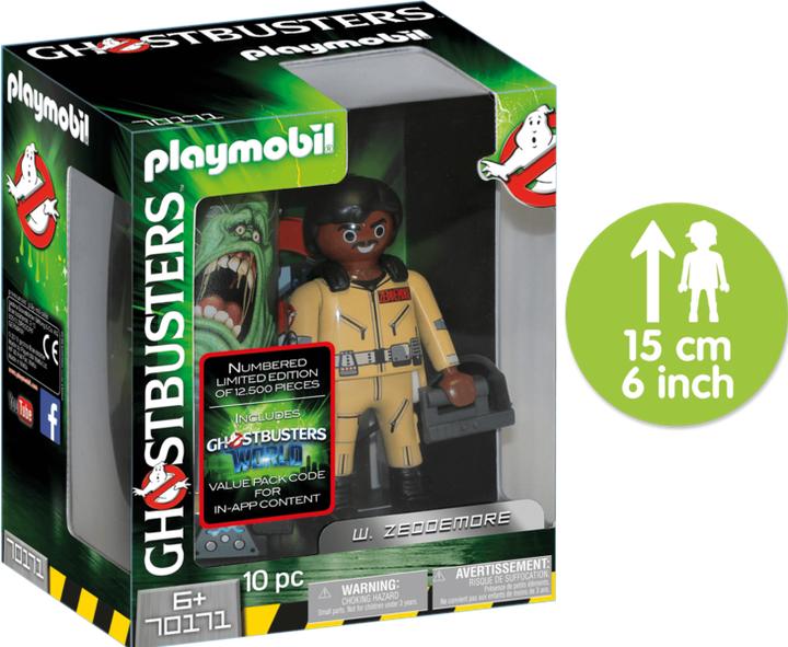 Actual product image Playmobil Ghostbusters collectible figure W. Zeddemore (70171, Playmobil Ghostbusters)