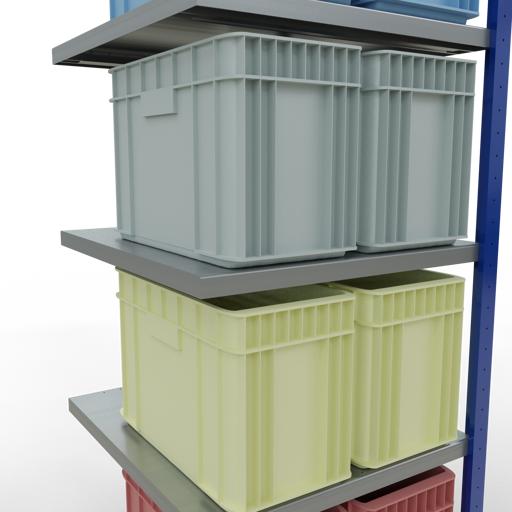 Actual product image Schulte Lagertechnik MULTIplus250 boltless add-on bay system with length bolts