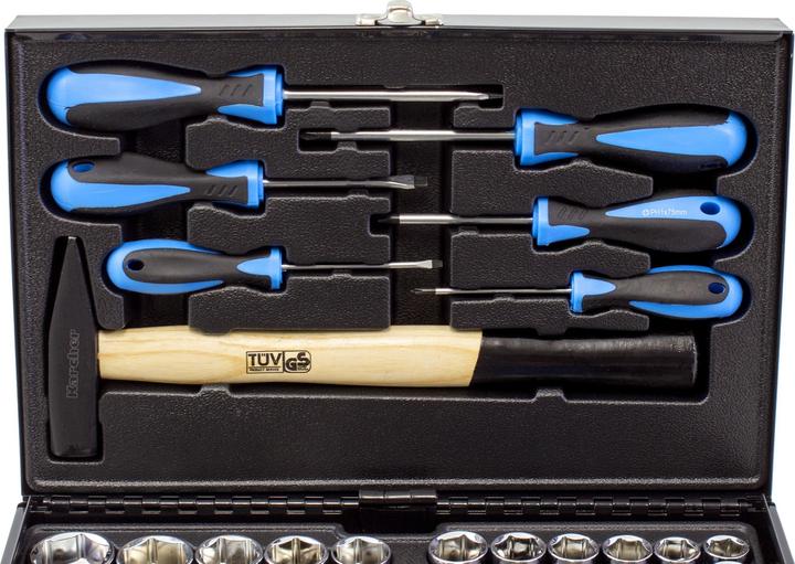 Produktbild Karcher Werkzeugkasten - 117-teiliges Werkzeugset aus Chrom Vanadium & Karbonstahl (117 Teile)