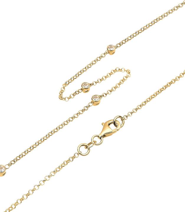Immagine prodotto Elli Collana Solitario Cristalli di base Argento 925 (Argento 925, Cristallo di vetro)
