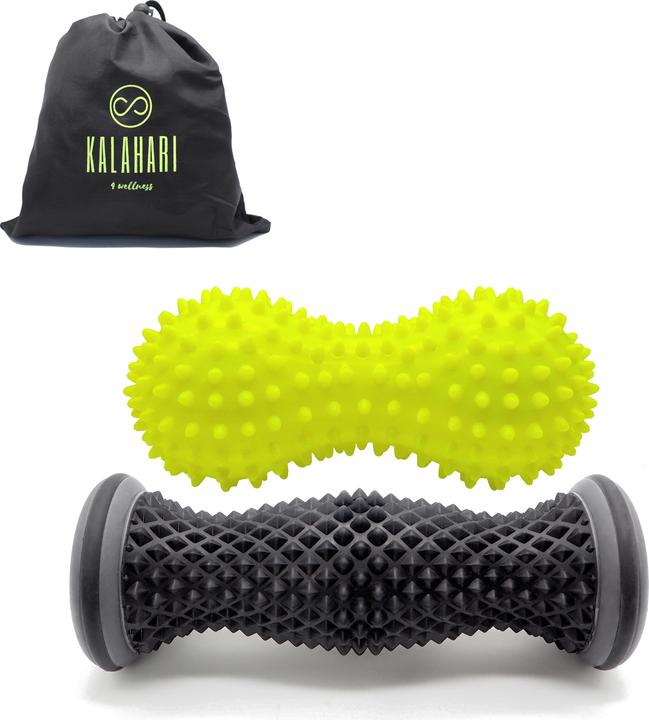 Kalahari 4 Wellness Set Faszienrolle Fuss und Duo Igelball