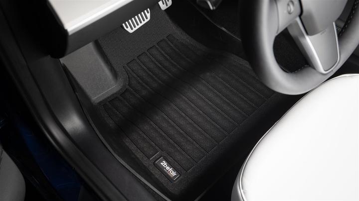 Actual product image 2befair Premium interior rubber mats set for the Tesla Model 3 (2 front mats + 2 rear mats)