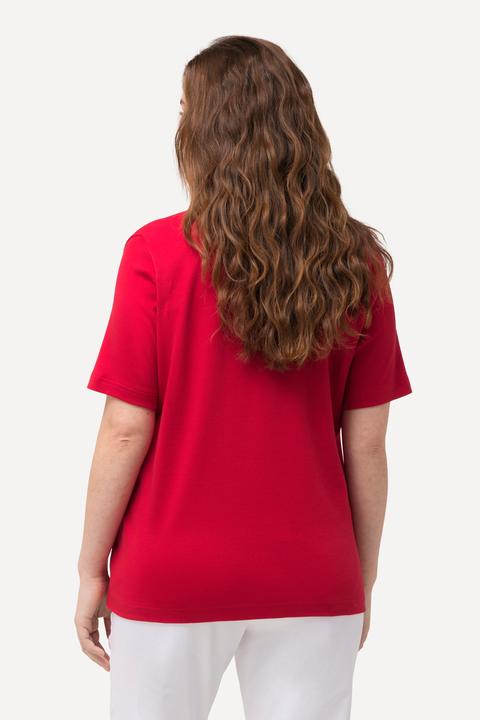 Produktbild Ulla Popken Poloshirt, Webkragen, Knopfleiste, Halbarm (56)