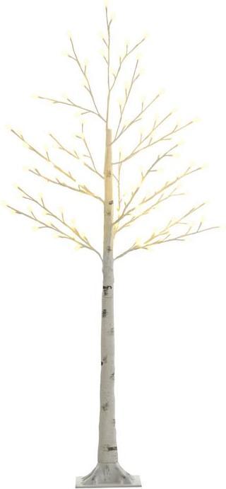 Produktbild Swisshandel24 Künstliche Birke mit 120 LED-Lichtern, 3 Helligkeitsstufen, faltbare Äste, IP44, 150 cm, Weiss