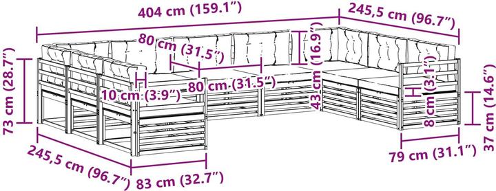 Produktbild vidaXL Outdoor-Sofa