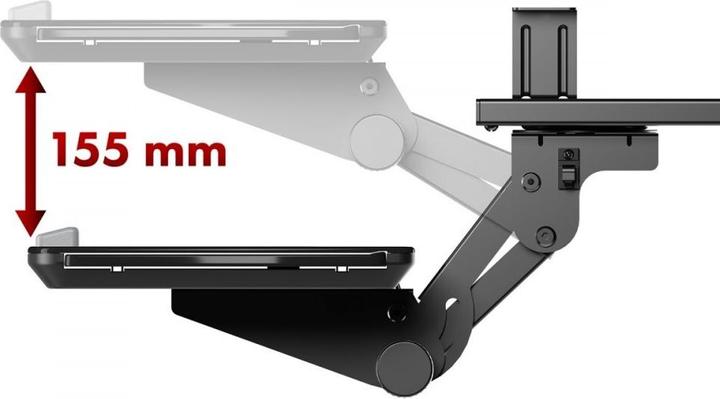 Immagine prodotto Maclean Untertisch-Tastaturhalter verstellbar max. 5kg schwarz MC-156 B