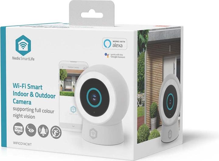Produktbild Nedis SmartLife Aussenkamera | Wi-Fi | Spotlight | 3MP Full HD 1296p | IP65 | Cloud Storage (optional (1296p, 2304 x 1296 Pixels)