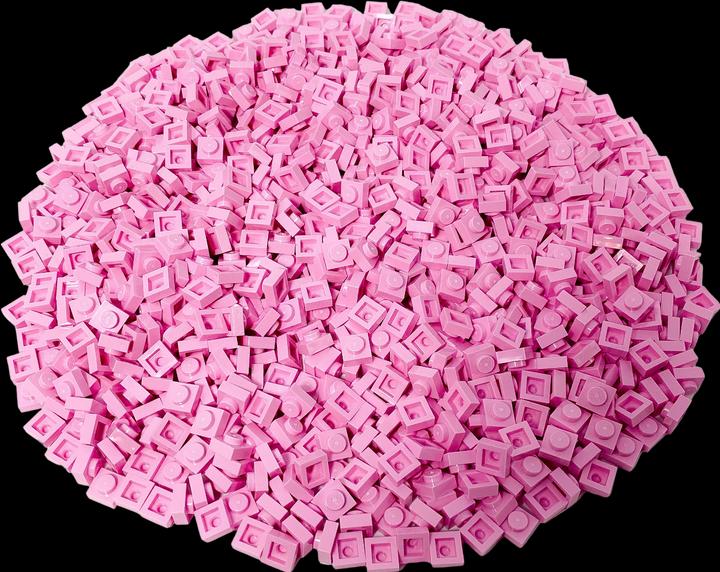 Image du produit LEGO 1x1 assiettes rose - 250 pièces - Assiette rose vif 3024 (3024, LEGO Accessoires)