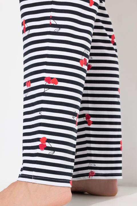 Produktbild Ulla Popken Pyjamahose, uni / Herzen, langes Bein (42, 44)