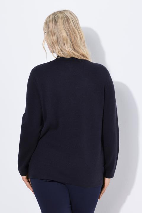 Produktbild Ulla Popken Pullover, Blüten, Oversized, Stehkragen, Langarm (60)