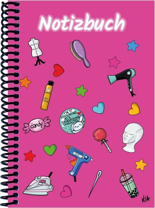 Actual product image A 5 notebook Manga Items, pink, lined (A5, Lined)