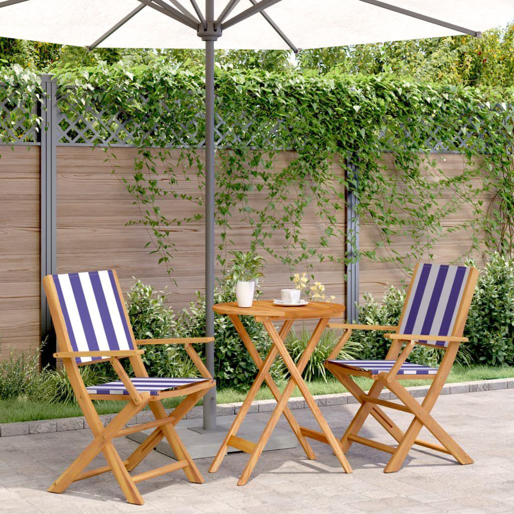 Thumbnail - VidaXL, Gartentisch + Balkontisch, 3-tlg. Bistro-Set Stoff und (54 cm)