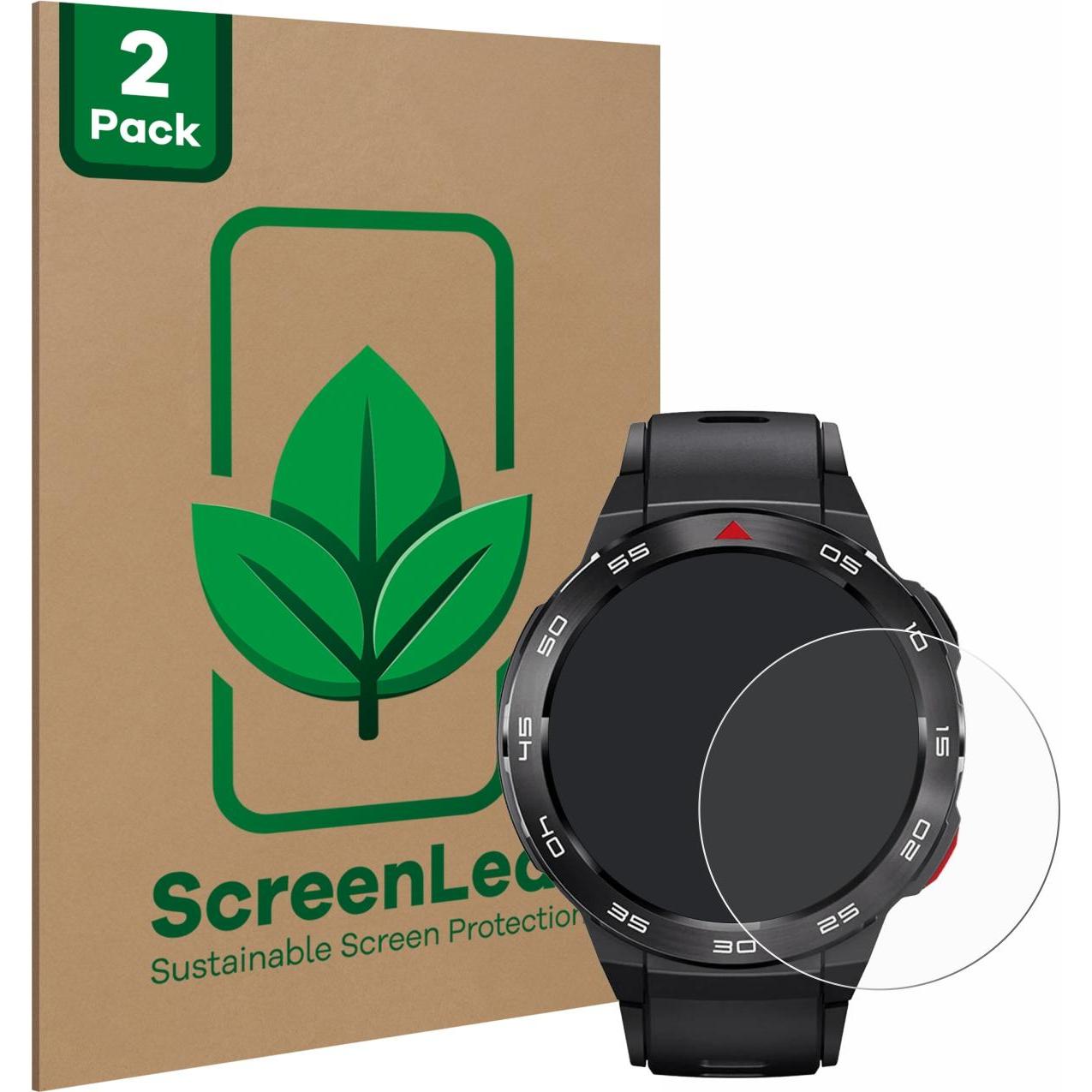 ScreenLeaf Schutzfolie nachhaltiger Displayschutz Display Schutz Folie Klar Transparent, Smartwatch Schutzfolie, Transpa...