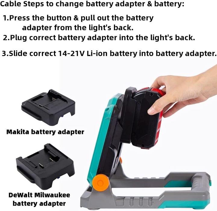 Actual product image Makbos Work light for 14-20V multitool batteries (3000 lm)