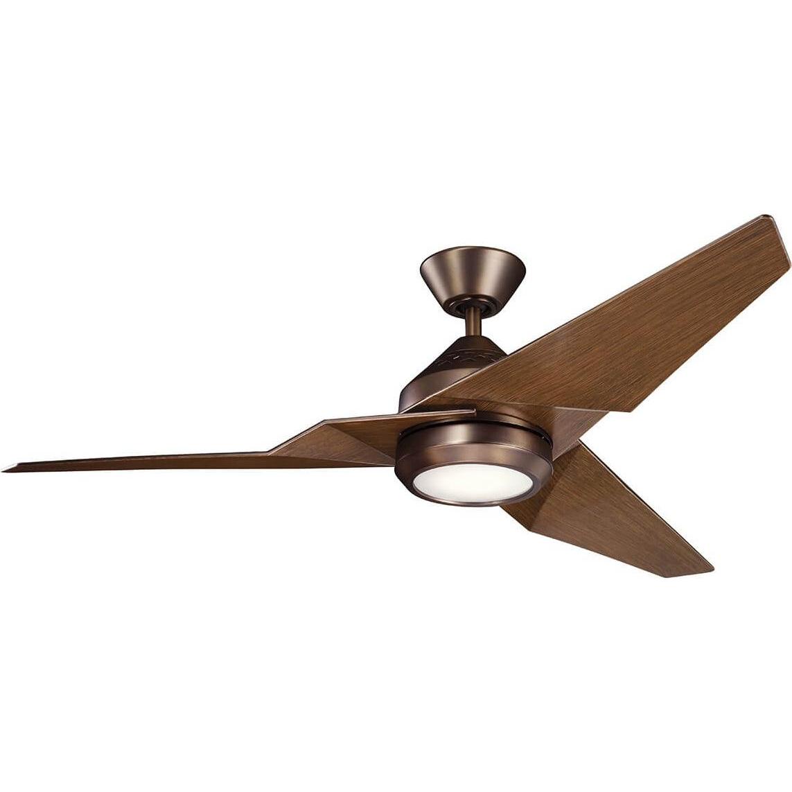 Elstead Lighting Jade leiser Deckenventilator mit LED Licht Ø152cm + Fernbedienung Walnuss, Ventilator, Bronze