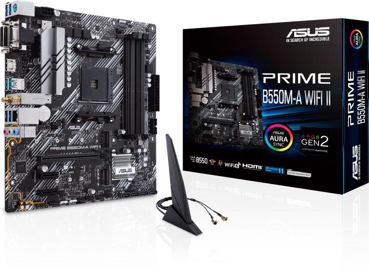 Actual product image ASUS PRIME B550M-A WIFI II (AM4, AMD B550, mATX)