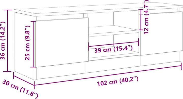 Actual product image vidaXL TV-Schrank (102 x 30 x 36 cm)