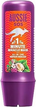 Produktbild Aussie Sos 1 Minute Miracle Repair Rescue Mask 250ml - nährt trockenes, geschädigtes Haar tiefgreifend (250 ml)