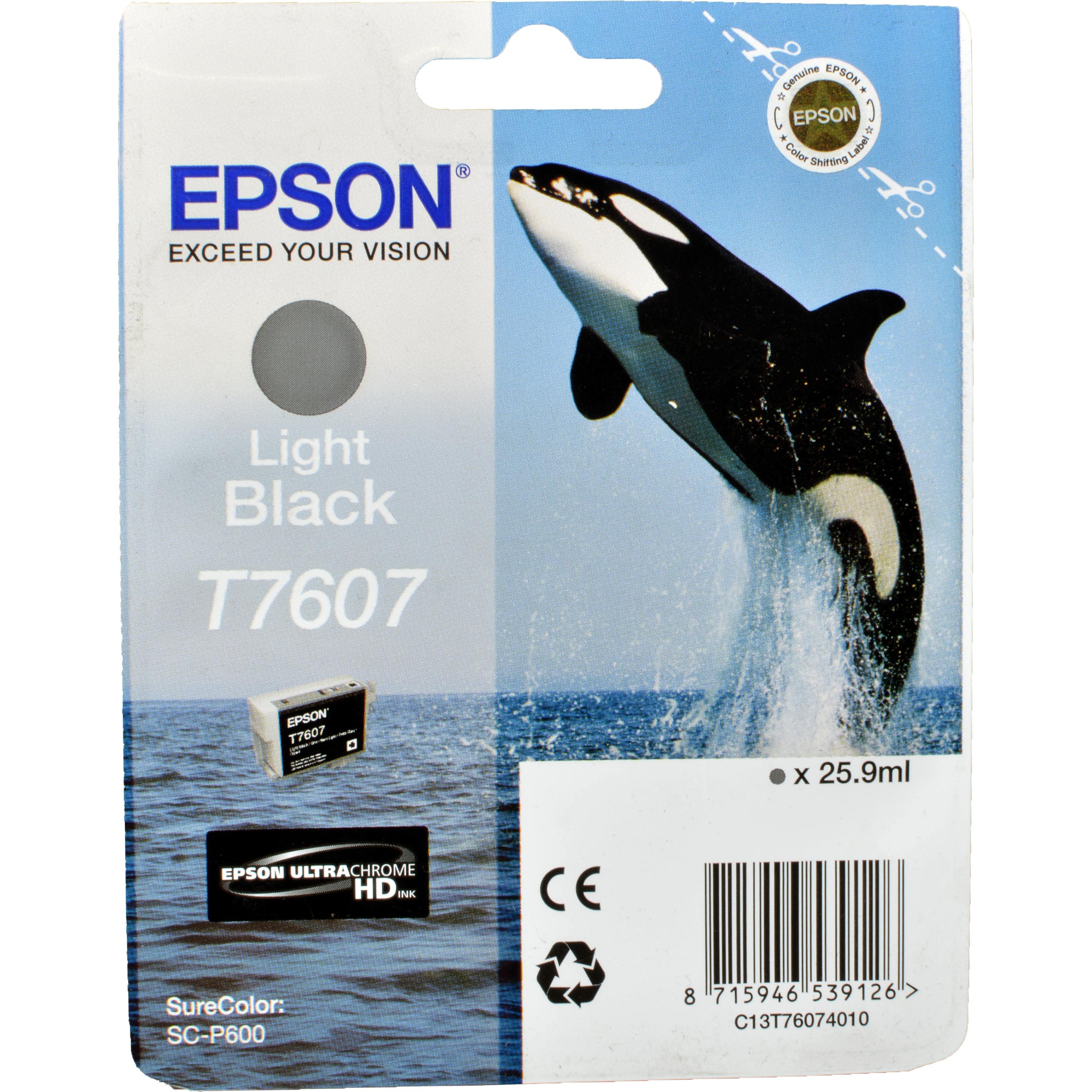 Epson, Druckerpatrone, T7607, Ultra Chrome HD (LBK)