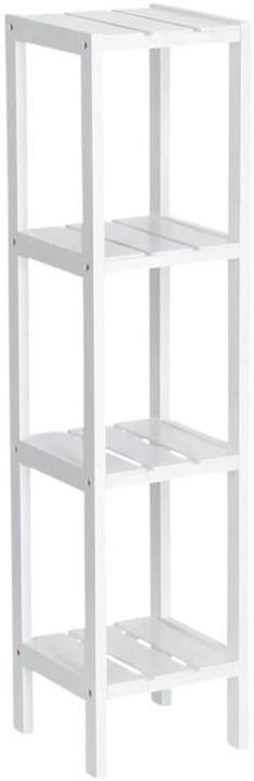 Zeller Present Staand rek w. 4 planken, MDF, wit