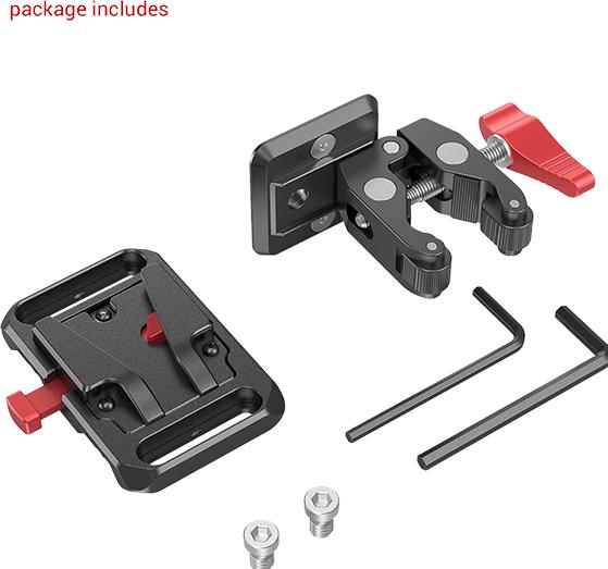Image du produit SmallRig Mini V Mount Battery Plate with Crab-Shaped Clamp 2989