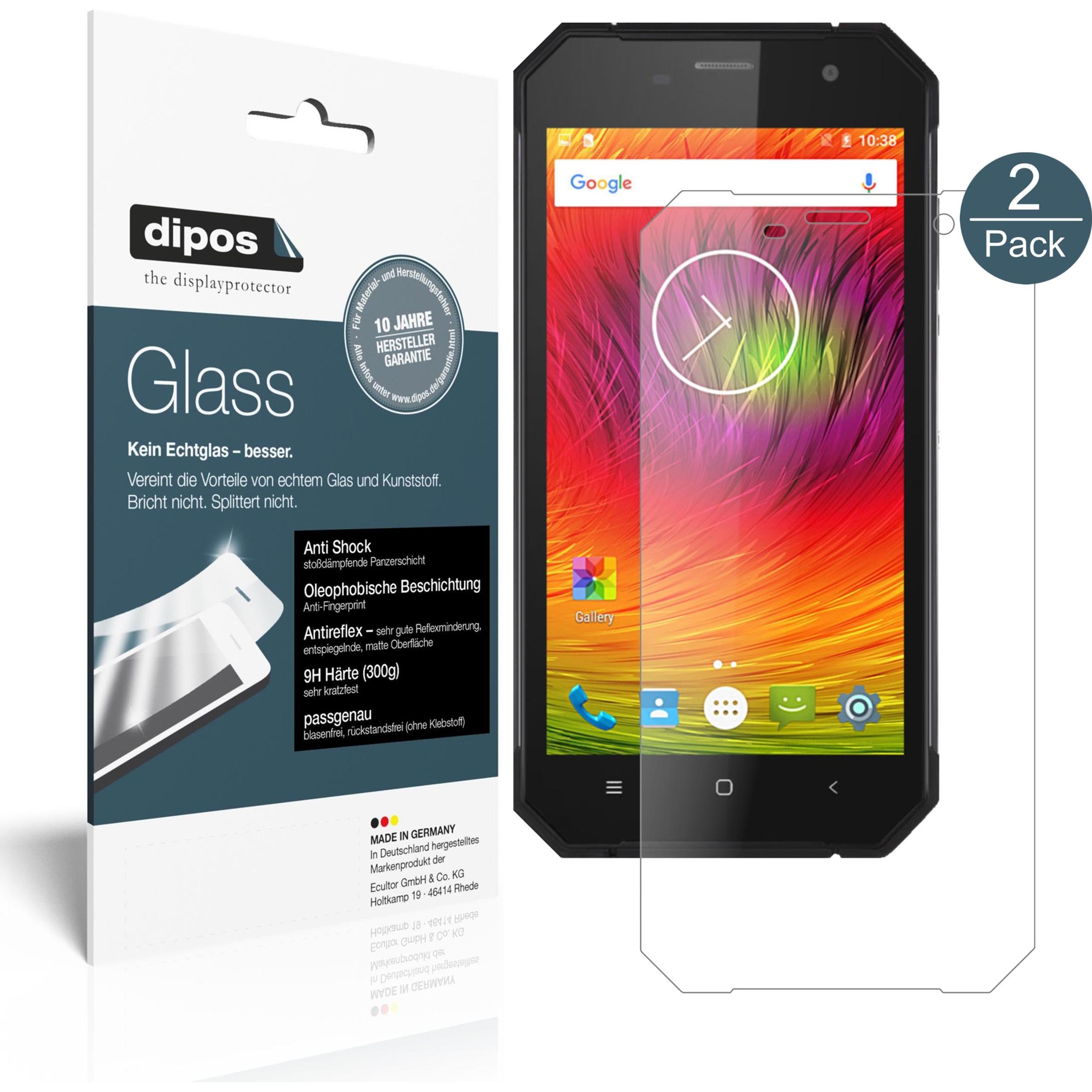 Dipos Displayschutz Anti-Shock (2 Stück, Nomu M6), Smartphone Schutzfolie, Transparent