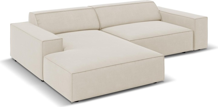 Actual product image Micadoni Velvet Modular Left Corner Sofa, "Jodie", 3 Seats, 224x166x70Made in Europe (Corner sofa)