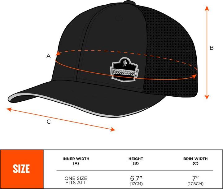 Image du produit Ergodyne Casquette de baseball rafraîchissante Chill-Its 8937, noir