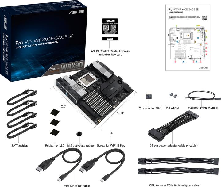 Produktbild ASUS PRO WS WRX90E-SAGE SE (sTR5, AMD WRX90, SSI EEB)