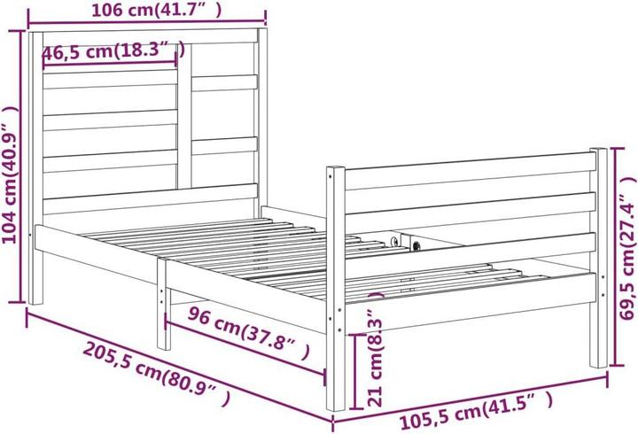 Produktbild vidaXL Serafina (100 x 200 cm)