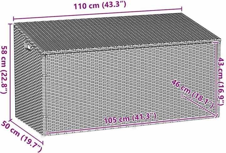 Actual product image vidaXL Garten-Aufbewahrungsbox