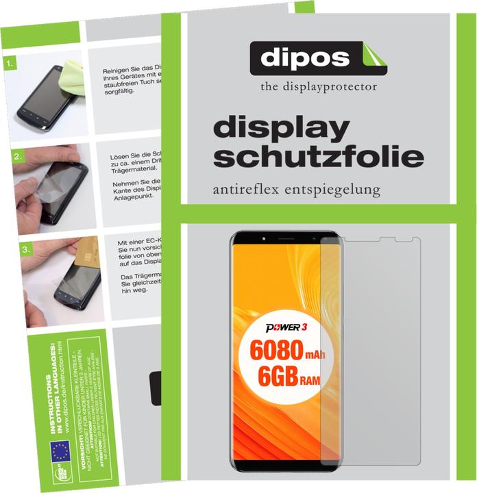 Actual product image Dipos Screen Protector Anti-Glare (5 pcs., Ulefone Power 3)
