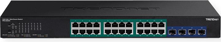 Productafbeelding Trendnet 28-poorts Gigabit Web Smart PoE+ Switch w. SFP+ (28 Havens)
