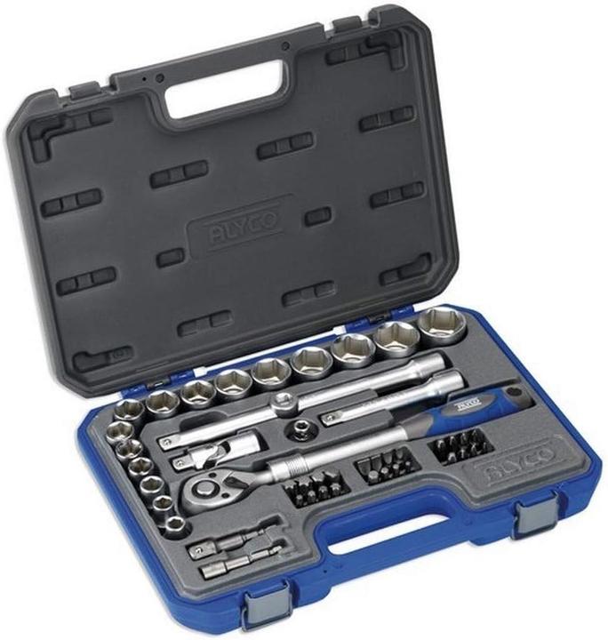 Produktbild Alyco 190240 socket set 12 inch in inch bits adapter 47piece in case
