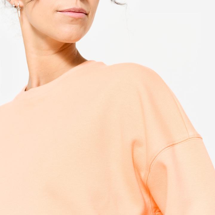 Produktbild Domyos Sweatshirt Crop Damen bequem dehnbar - pfirsich/orange (XXL)
