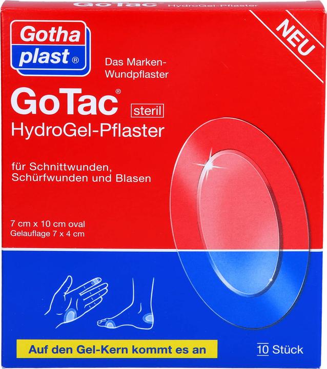 Actual product image Gothaplast GoTac HydroGel plaster 7 x 10 cm sterile, 10 pcs. plasters (10 x)