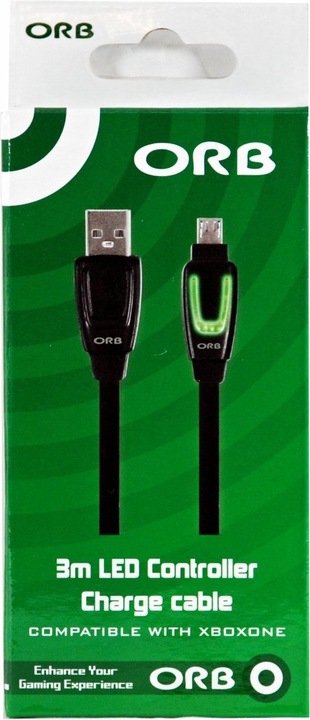 Actual product image ORB Xbox One - LED Controller Charge Cable 3m () (Xbox One S)