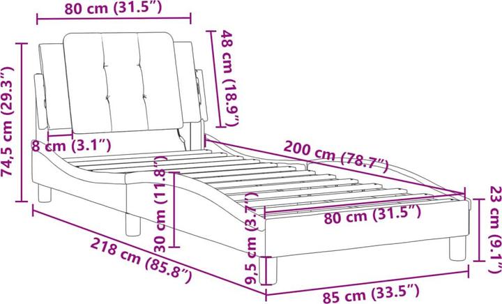 Image du produit vidaXL Bettgestell (140 x 200 cm)