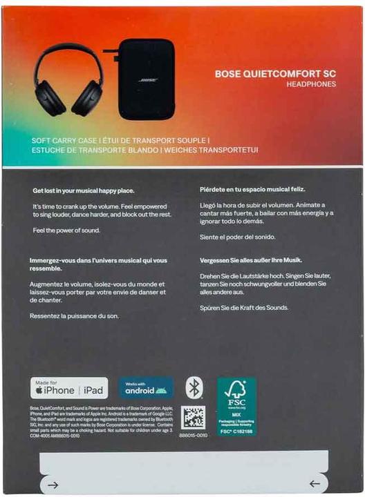 Actual product image Bose QuietComfort SC (ANC, 24 h, Wireless, Cable)