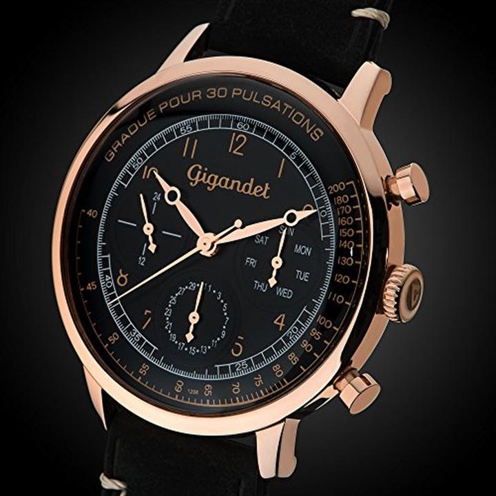 Image du produit Gigandet Analogue vintage multifonction étanche avec bracelet cuir (Montre analogique)