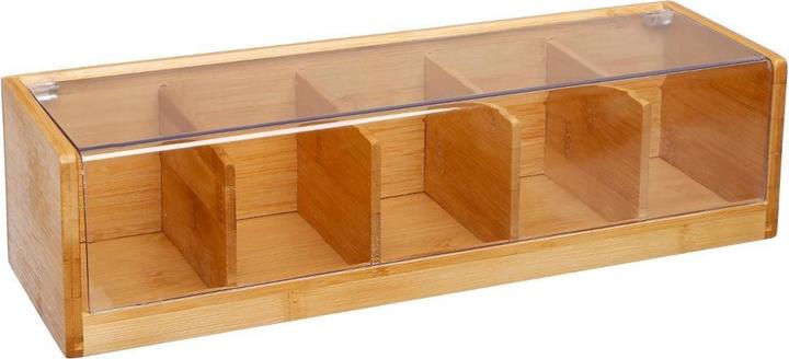 Actual product image 5Five Bamboo storage box with 5 compartments (11 cm, 1x)