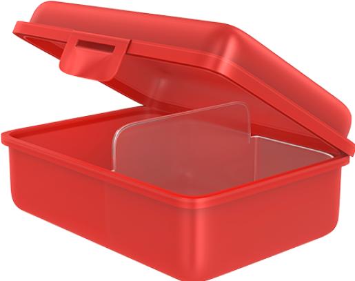 Actual product image Fizzii Lunch box with divider red, fire department