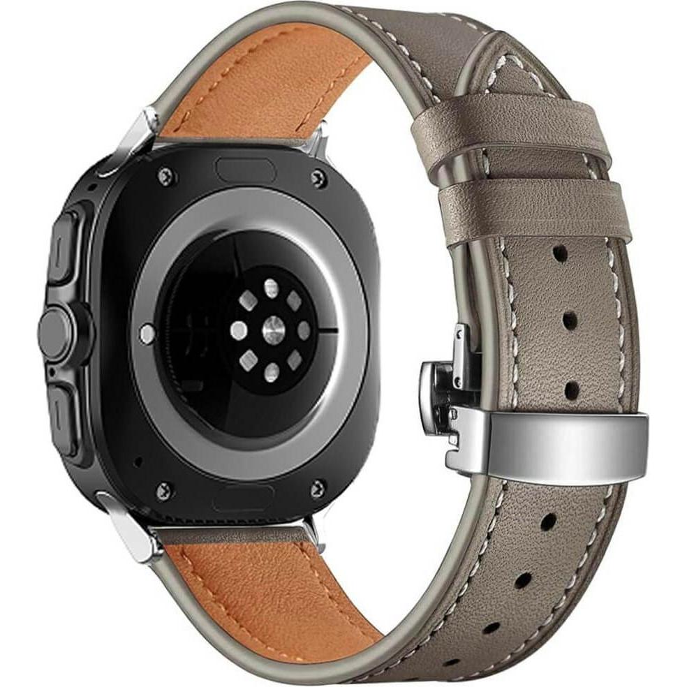 Thumbnail - Cover-Discount Galaxy Watch Ultra (47mm) - Lederarmband Ersatz mit Butterfly Verschluss (Leder, Galaxy Watch Ultra), Uhr...