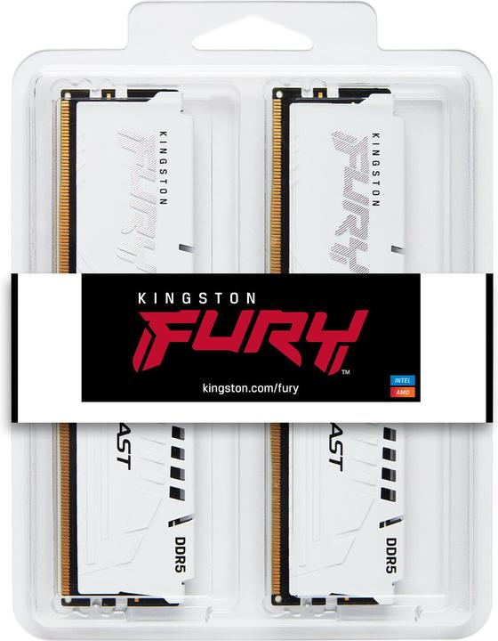 Image du produit Kingston 64GB DDR5 6000MT/S CL30 DIMM (2 x 32GB, 6000 MHz, RAM DDR5, DIMM)