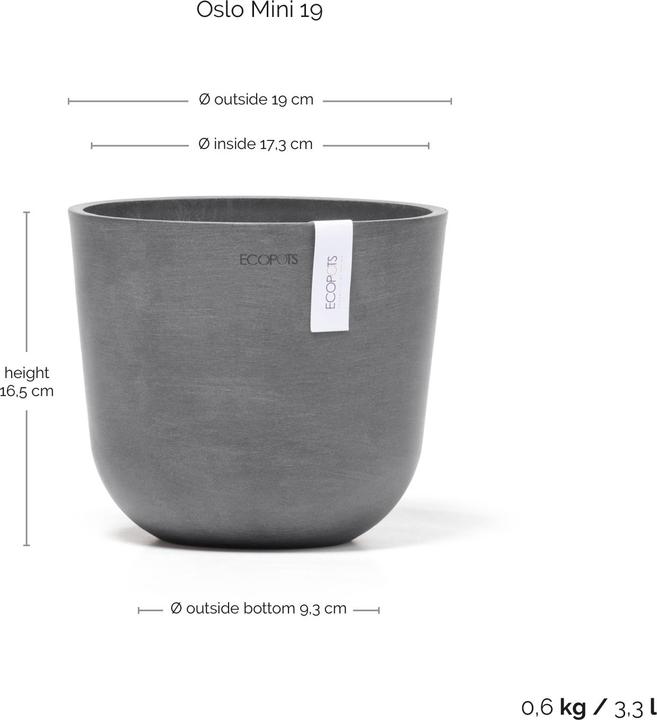 Produktbild Ecopots Oslo Mini (19 cm)