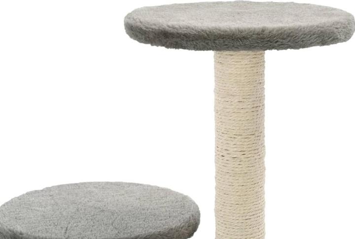 Produktbild vidaXL Kratzbaum (60 cm, Beige mit Pfoten-Muster)