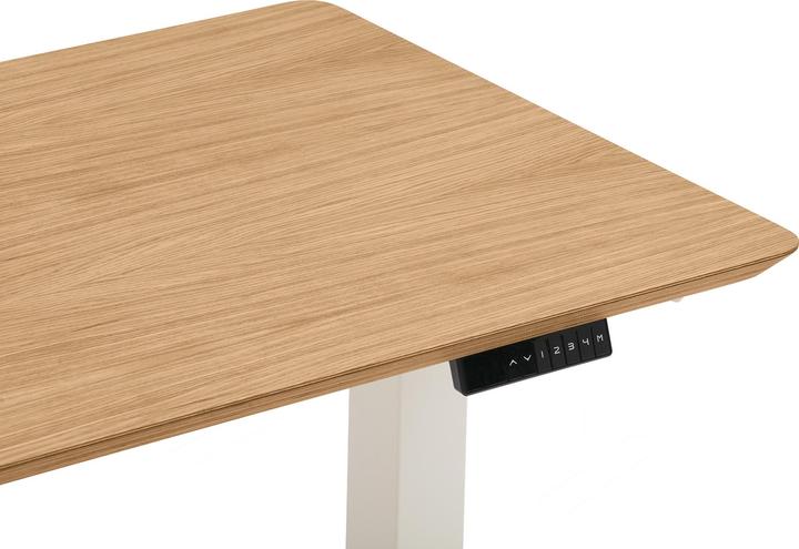 Immagine prodotto Oakywood Tavolo di legno per scrivania in piedi con regolazione dell'altezza - Legno massiccio - Impiallaccia (160 x 80 cm)