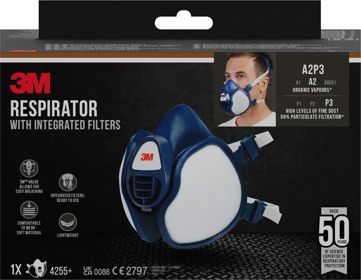Image du produit 3M Masque de peinture par pulvérisation 4255 (A2P3, 1 x)