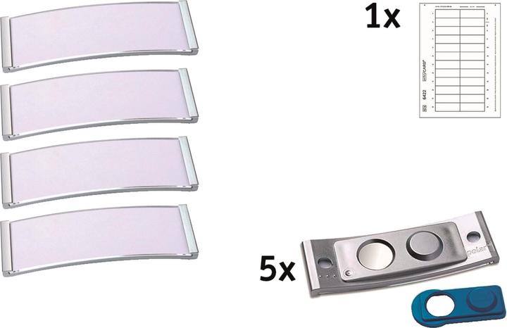 Produktbild Badgepoint POL20MA66-5DR Namensschilder, 64 x 22 mm, metallfarben