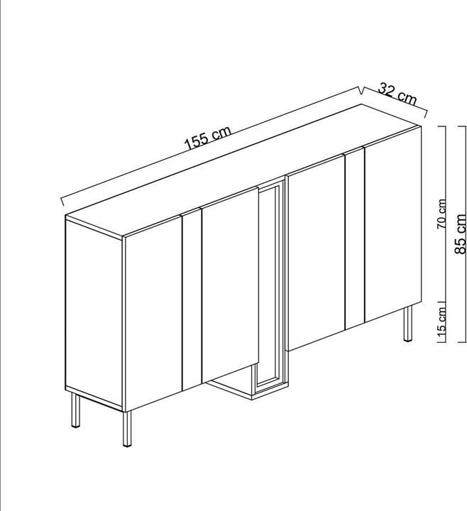 Produktbild Skye Decor Nova Console (155 x 32 x 85 cm)